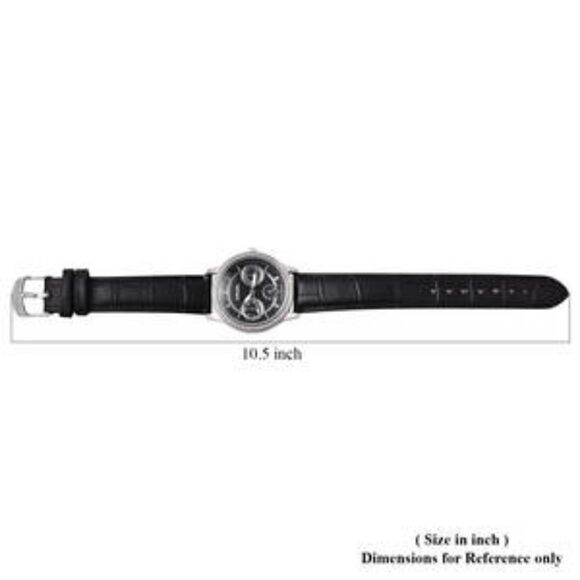 Brand New STRADA Watch with Black Leather Strap and Crystal Accents - Never Worn - Picture 9 of 9